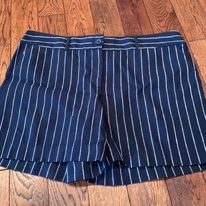 Loft navy/white striped shorts size 12